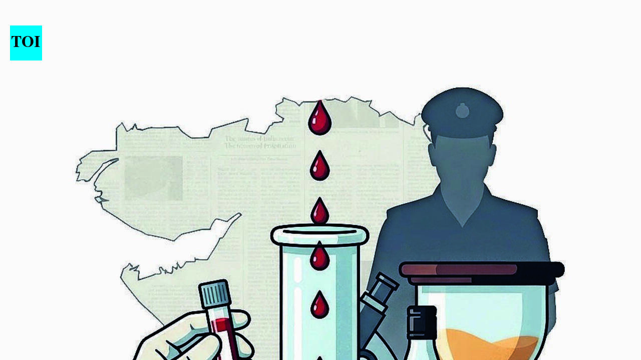 In dry Guj, one blood sample analysed for alcohol content every three minutes