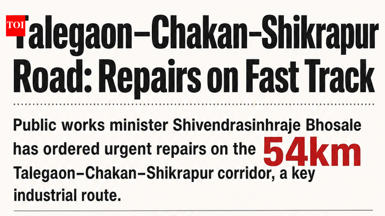 Fix 40km MIDC stretch in 2 days, 14km in 4: Minister orders urgent repairs on Talegaon-Chakan-Shikrapur road