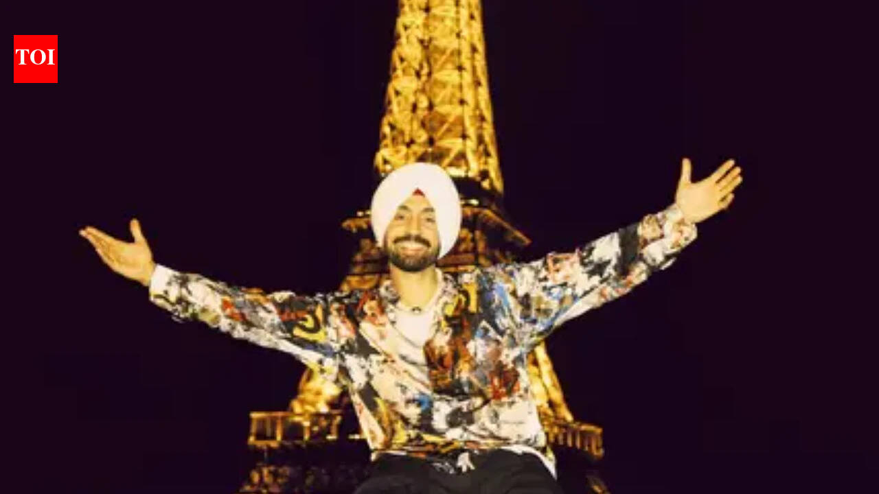 Diljit Dosanjh exudes Punjabi vibes in Paris as he poses in front of Eiffel tower
