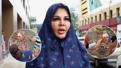 Rakhi Sawant gets mobbed in Mecca while praying for Nepal flood victims - Video
