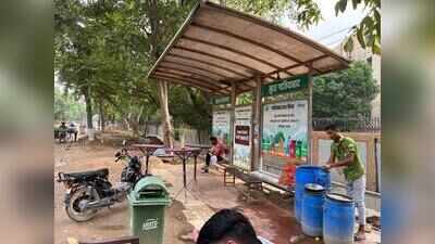 Buses don’t stop here: Bus shelters across Ghaziabad and Noida give way to repair shops, food stalls