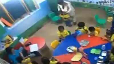 '3-year-old tied up, kicked, denied food': Delhi playschool horror caught on CCTV
