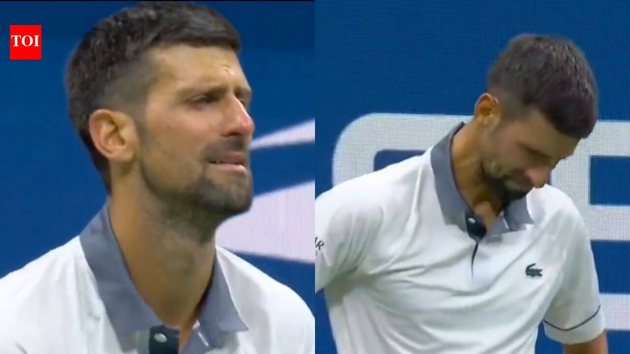 Watch: Djokovic in tears during his first-round US