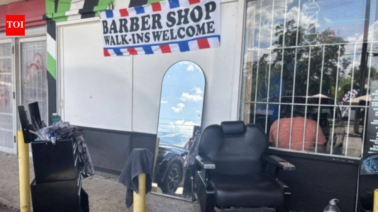 San Antonio storm cuts power and damages homes, but barber moves outside and keeps working
