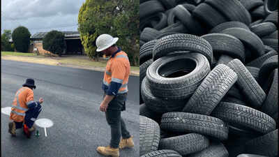 In 2015, Queensland began turning end-of-life tyres into road material; over the next decade 2.4 million tyres were kept out of landfill as crumb rubber was blended into asphalt and road seals