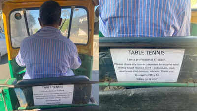He drives an auto by day and coaches table tennis by passion: Bengaluru man’s story is one of grit
