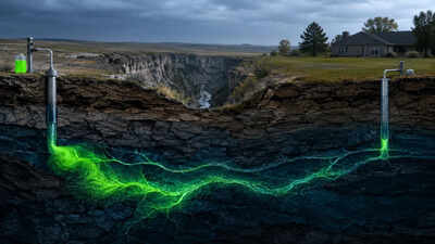 In 2010, Idaho released fluorescent dye into a well near Malad Gorge to map hidden groundwater routes; later tests traced it through domestic wells up to 3.1 miles away