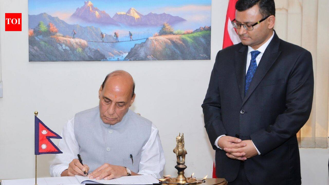Rajnath visits Nepal embassy, writes ‘India stands shoulder to shoulder with our Nepali brothers & sisters' in condolence message