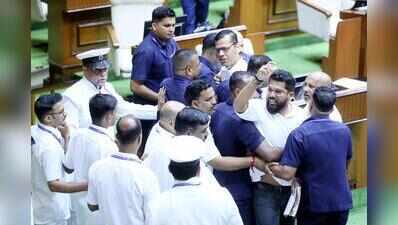 Oppn protests disallowed query, Yuri and Viresh marshalled out
