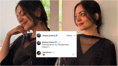 Ahaana Krishna-Nimish Ravi wedding on September 13?; ‘Thankamaana Paiyyan’ post fuels fresh buzz
