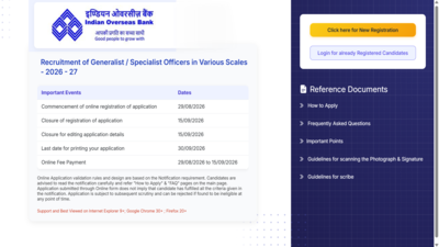 IOB SO recruitment 2026: Indian Overseas Bank invites applications for 291 posts; apply by September 15