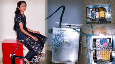 At 14, a Kerala girl turned an everyday bicycle into a low-cost washing machine for Rs 2,000 that could wash clothes without electricity