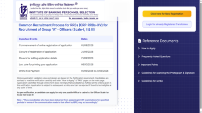 IBPS RRB 2026 registration begins for over 13,000 Group A Officers, Group B Office Assistant posts; direct link to apply here