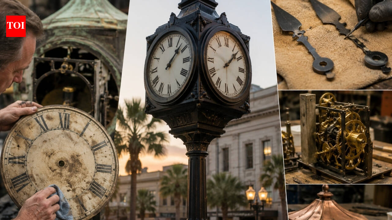 Florida clock restored after nearly a century outdoors in a painstaking 700-hour project