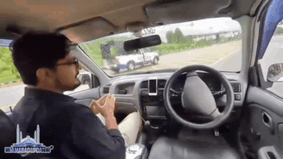 Watch: 'Driverless' car crashes into police van after internet outage in Islamabad