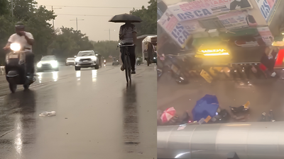 Rain cools Delhi-NCR, rush-hour traffic crawls across key roads