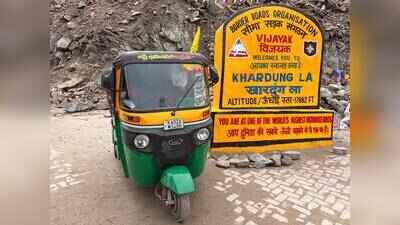 Three wheels, no shortcuts: Autorickshaw driver puts Karnataka on Ladakh map