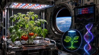 Tomato plants grown in space switched thousands of genes; Nasa study reveals how light helps replace gravity as a growth signal