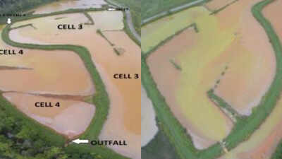 In 2019, US researchers added fluorescent dye to a Pennsylvania mine-water wetland and flew 12 drone missions; a system designed for 29-hour retention held water for only 4.65 hours