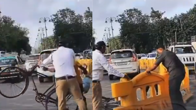 Mumbai traffic cop shoves cyclist to clear VIP convoy route; Milind Deora flags video