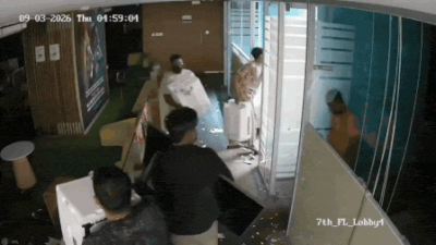Watch: Masked men carry TVs, printer out of Kolkata TMC office after vandalism claim