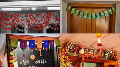 Make your own festive torans and door décor using materials at home