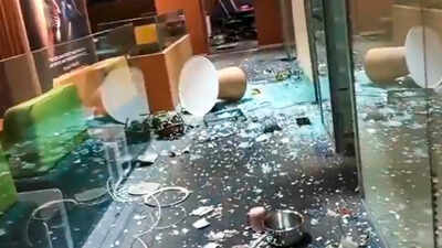Watch: Masked men carry TVs, printer out of Kolkata TMC office after vandalism claim