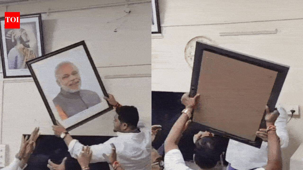 Political tension in KDMC Mahayuti alliance over the removal of PM Modi's photograph.