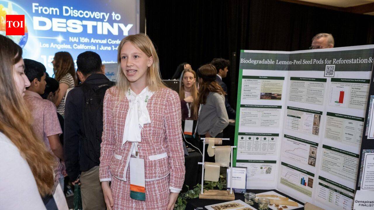 13-year-old Massachusetts inventor Kaia Minn turned orange peels into seed pods