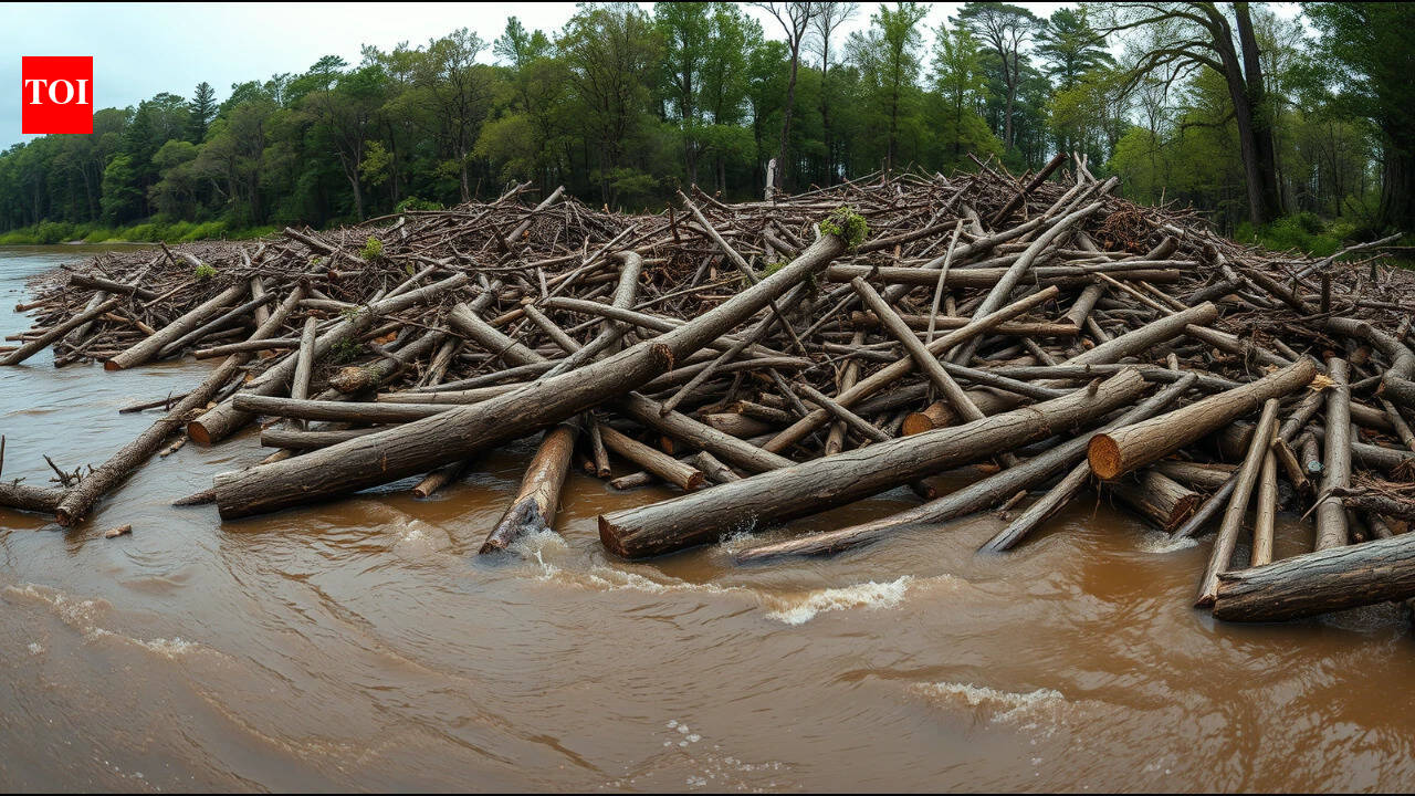 A massive 1880 logjam turned Wisconsin's Chippewa River into a wall of timber