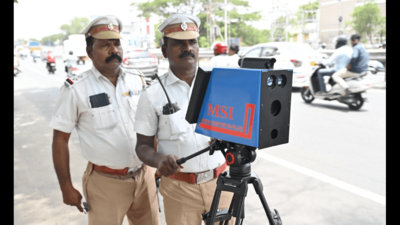 Coimbatore city police use new device to monitor speeding motorists and reduce road accidents
