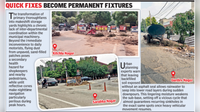 Potholes, abandoned cave-in sites snarl traffic across Ludhiana