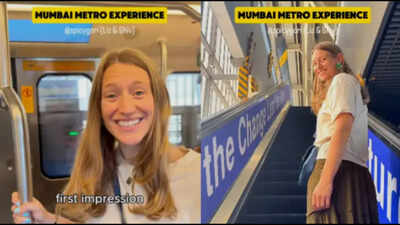 "It's so much cleaner than the metro in New York": US content creator Liz rides Mumbai metro, gets stunned by the cleanliness, woman coach, low fares and air conditioning