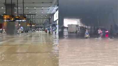 From airport to CP: 5 videos capture Delhi’s waterlogging woes ahead of BRICS Summit