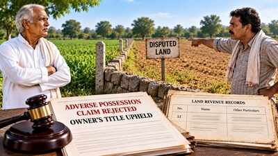 Neighbour occupied 4.27 acres for 40 years and  his name was added in land records; Karnataka HC rejects adverse possession claim and restores original owner’s title