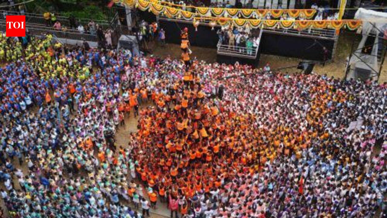 ‘Subdued’ dahi handi celebrations in Mumbai as political stakes lower in no-poll year