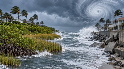 In 2016, Florida’s New Smyrna Beach used living shorelines during Hurricane Matthew; the structures stayed intact despite 90 mph winds