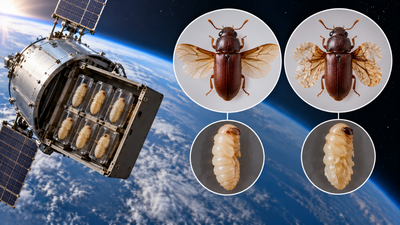 In 1967, Nasa flew flour beetle pupae into space on Biosatellite II, and wing abnormalities rose from 29.9% to 44.8%