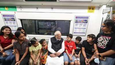 Watch: PM Modi takes metro ride to Delhi's SRCC, interacts with students