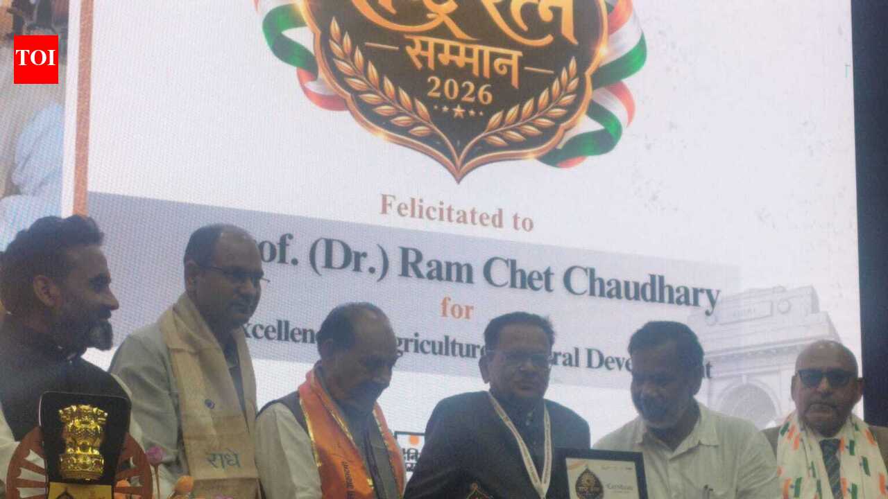 Agri scientist receives Rashtra Ratna Award | Varanasi News  timesofindia.indiatimes.com