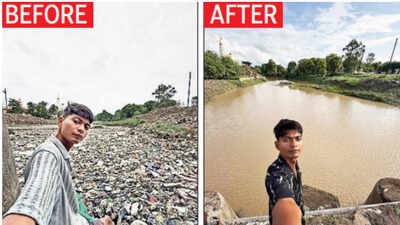 With bare hands, lone warrior cleans up dumpyard of a river