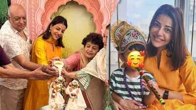 Kajal Aggarwal celebrates Janmashtami with family, ‘Ramayana’ actress’ son steals the show as little Krishna