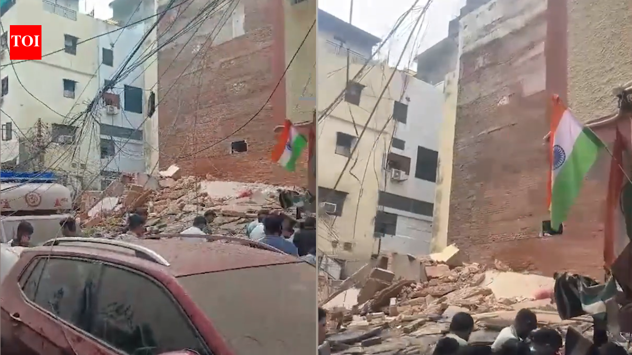 Several students trapped after building collapses in Delhi's Satya Niketan
