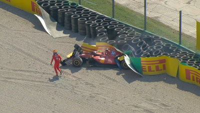 WATCH: Charles Leclerc's Ferrari wrecked in brutal Monza crash, Scuderia home race turns chaotic