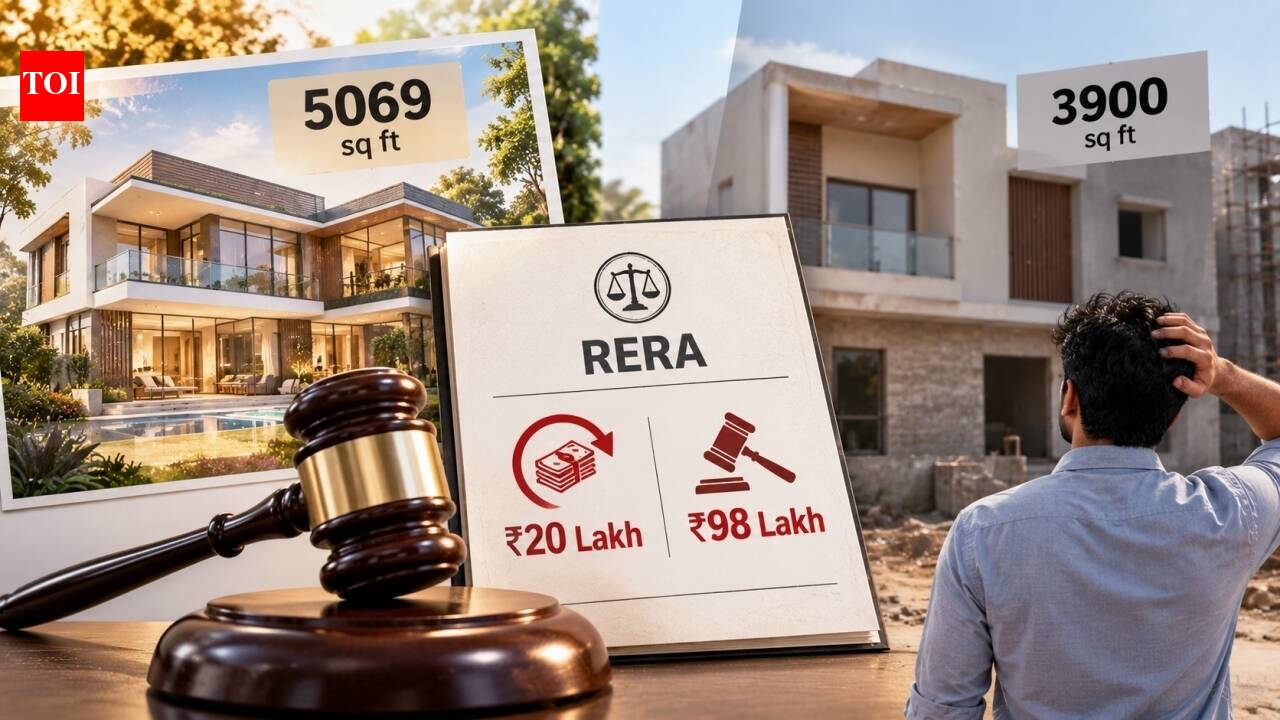 Homebuyer promised 5,069 sq ft villa by builder, but only 3,900 sq ft delivered: Telangana RERA orders Rs 20 lakh refund and Rs 98 lakh penalty