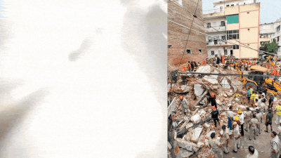 Delhi building collapse: Bloodied student records video from beneath rubble as rescue continues