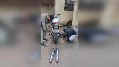 Modified silencer lands Bengaluru biker with challan of Rs 500