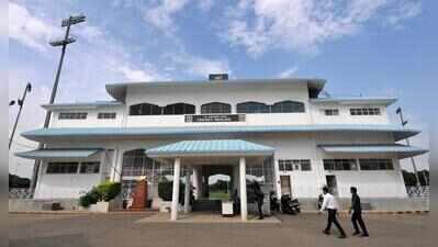 Portion of roof collapses at Tau Devi Lal Stadium pavilion