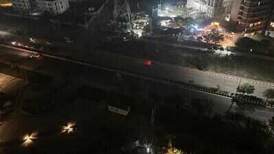 Two years on, missing streetlight poles leave key road in Gurgaon in darkness