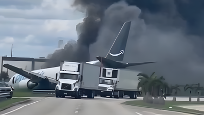 5 killed as Amazon cargo plane crashes off Miami runway; huge smoke plume seen in video